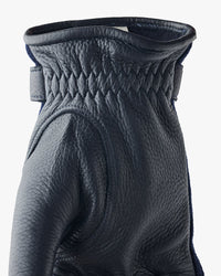 Hestra Table Cut Handmade Christopher Elk Leather & Cashmere Gloves - Navy | Hestra Gloves | JEANSTORE