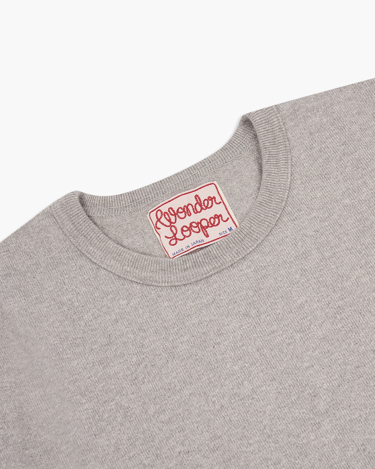 Wonder Looper 409gsm Double Heavyweight T Shirt - Heather Grey | Wonder Looper T Shirts | JEANSTORE