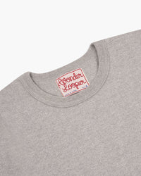 Wonder Looper 409gsm Double Heavyweight T Shirt - Heather Grey | Wonder Looper T Shirts | JEANSTORE