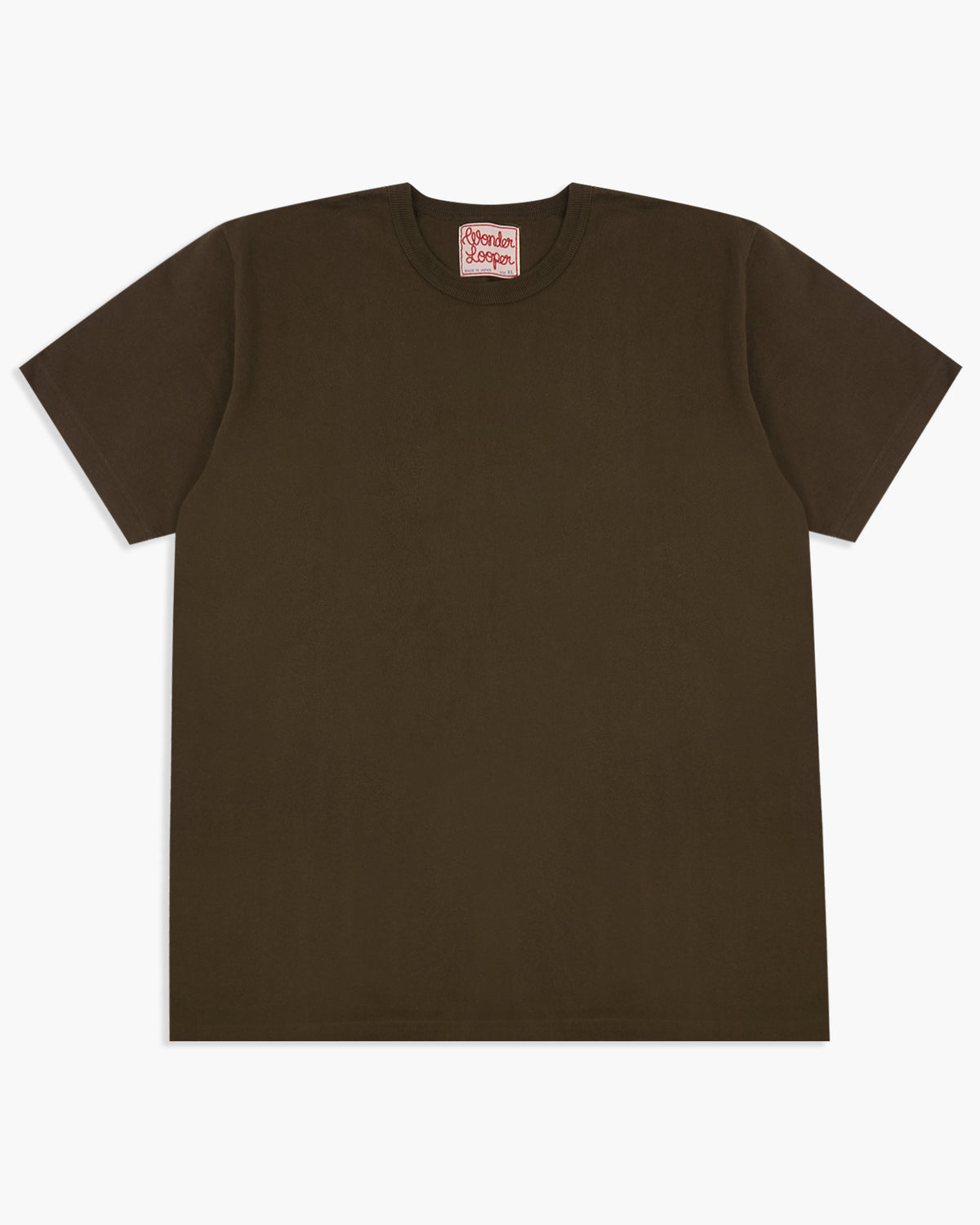 Wonder Looper 409gsm Double Heavyweight T Shirt - Khaki Green | Wonder Looper T Shirts | JEANSTORE