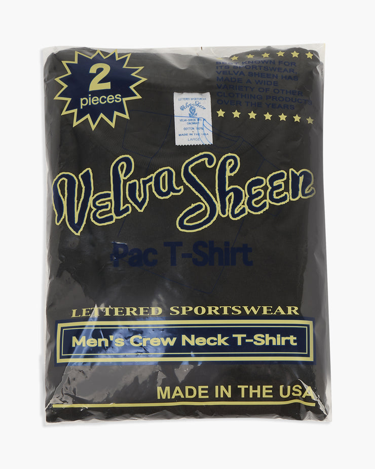 Velva Sheen 2-Pack S/S Crew Neck Tees - Black