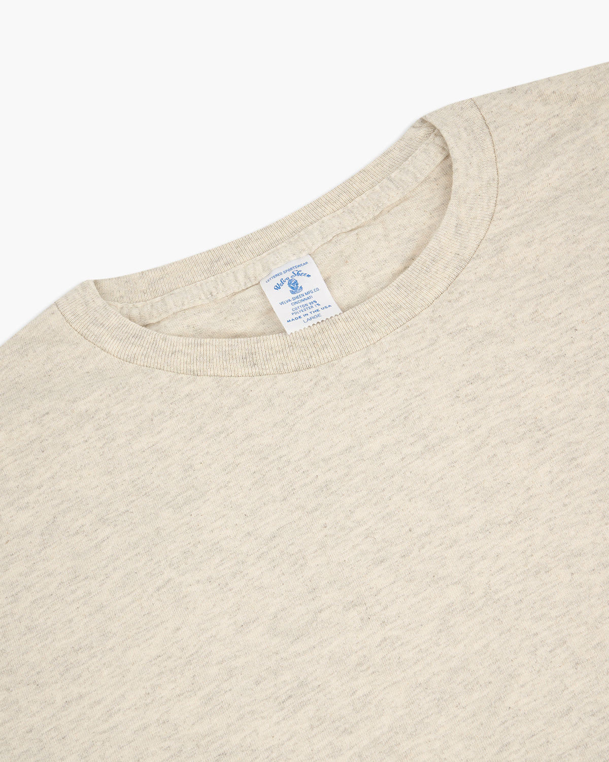 Velva Sheen 2-Pack S/S Crew Neck Tees - Oatmeal | Velva Sheen T Shirts | JEANSTORE