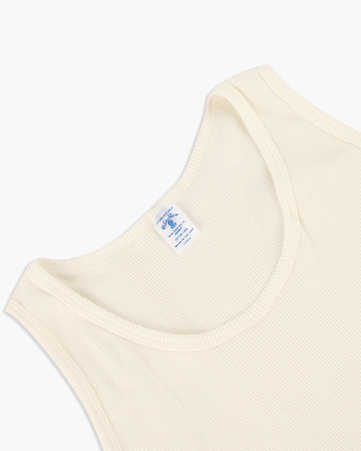 Velva Sheen 1-Pack Rib Tank Top - White | Velva Sheen T Shirts | JEANSTORE