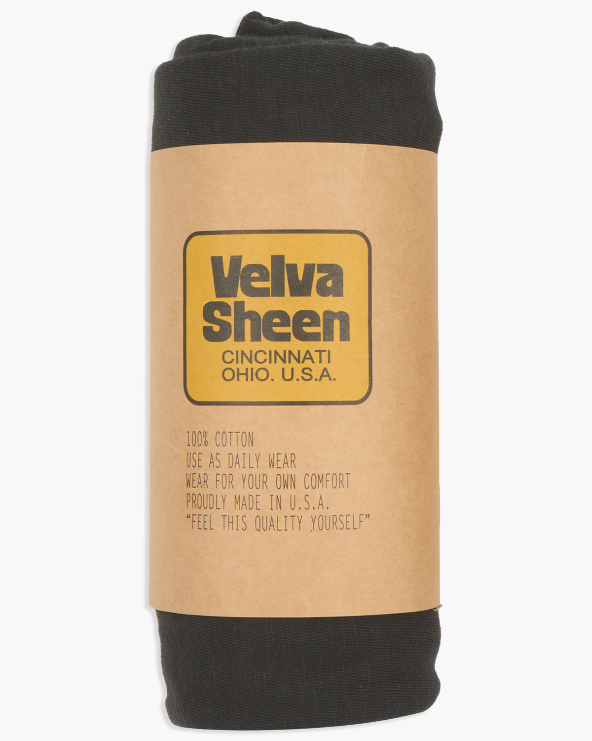 Velva Sheen Rolled L/S Regular Tee - Black | Velva Sheen T Shirts | JEANSTORE