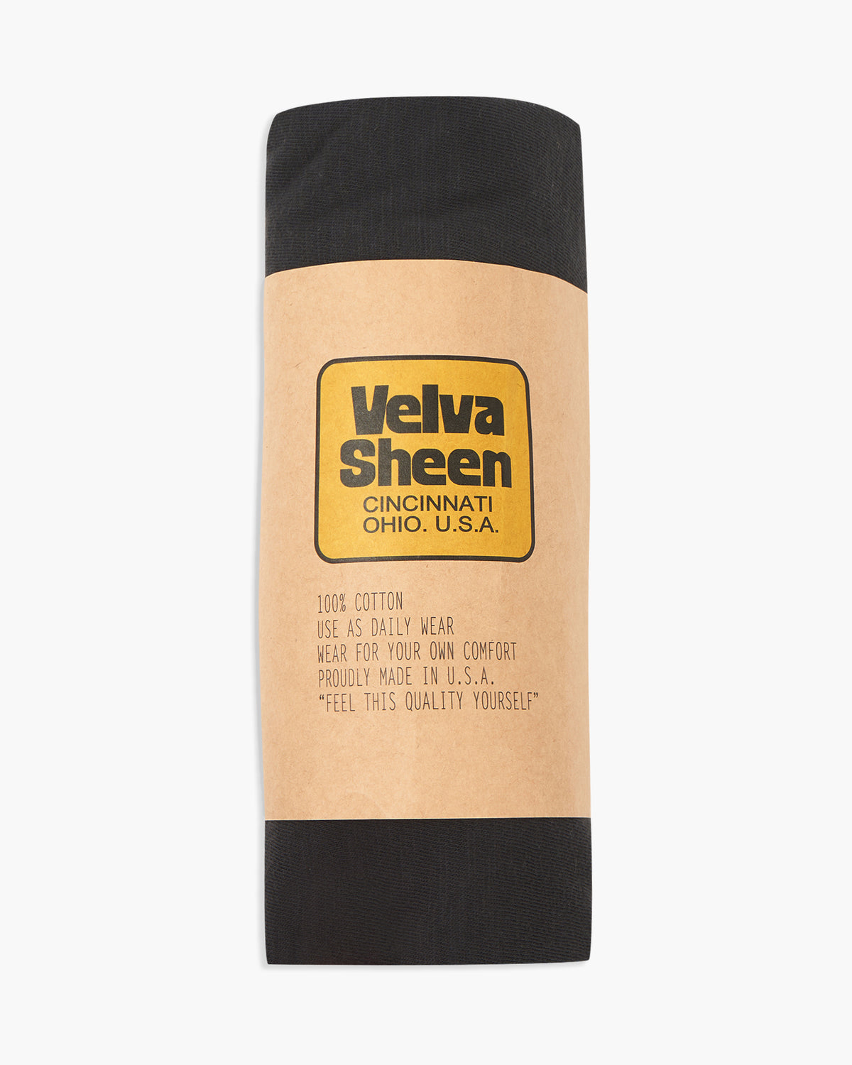 Velva Sheen Rolled S/S Regular Tee - Black | Velva Sheen T Shirts | JEANSTORE