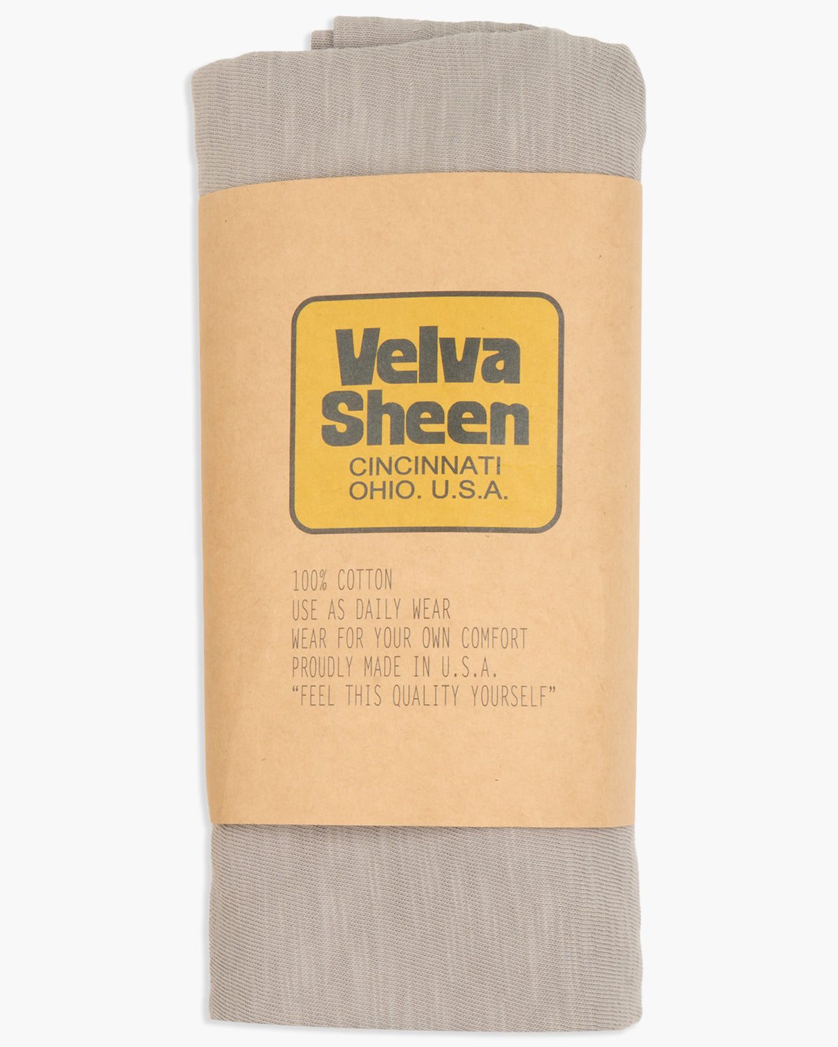 Velva Sheen Rolled S/S Regular Tee - Grey | Velva Sheen T Shirts | JEANSTORE