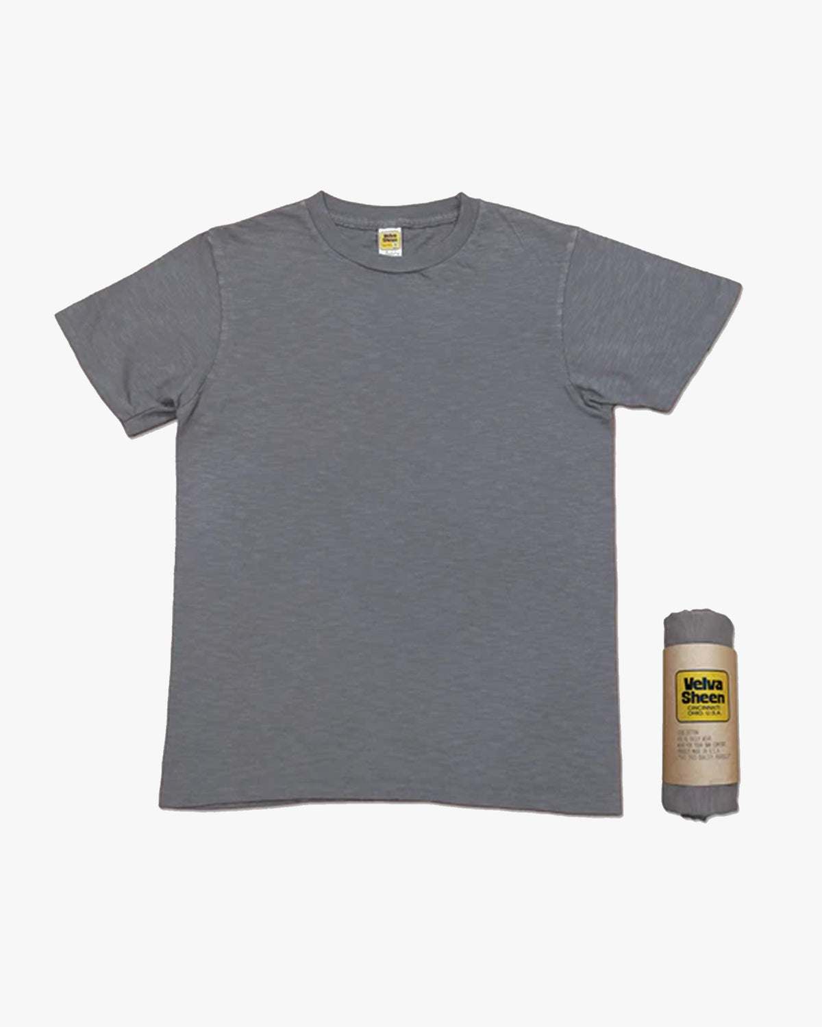 Velva Sheen Rolled S/S Regular Tee - Gunmetal