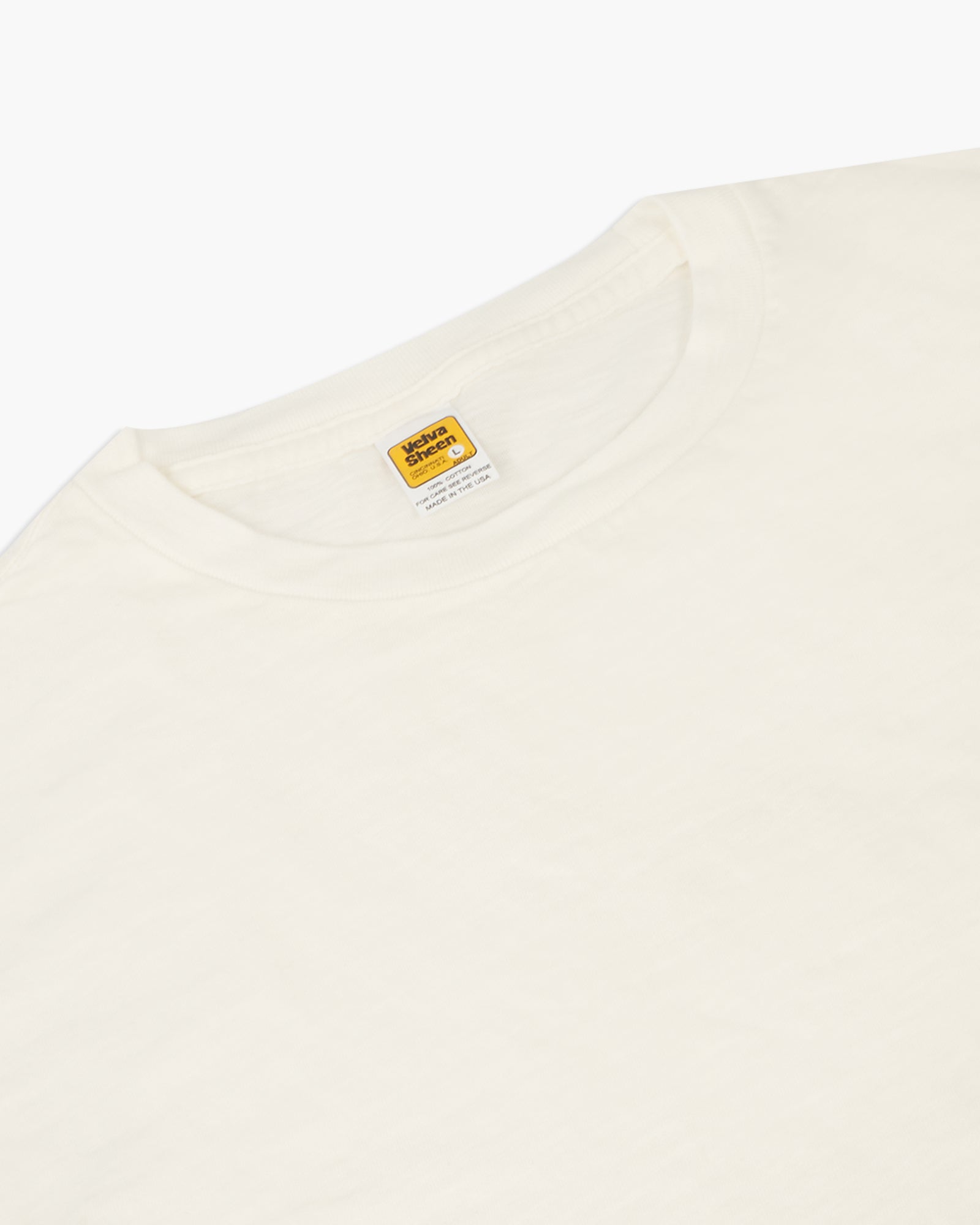 Velva Sheen Rolled S/S Regular Tee - White | Velva Sheen T Shirts | JEANSTORE