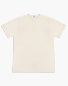 Velva Sheen 14/1 Pigment S/S Henley Tee - White