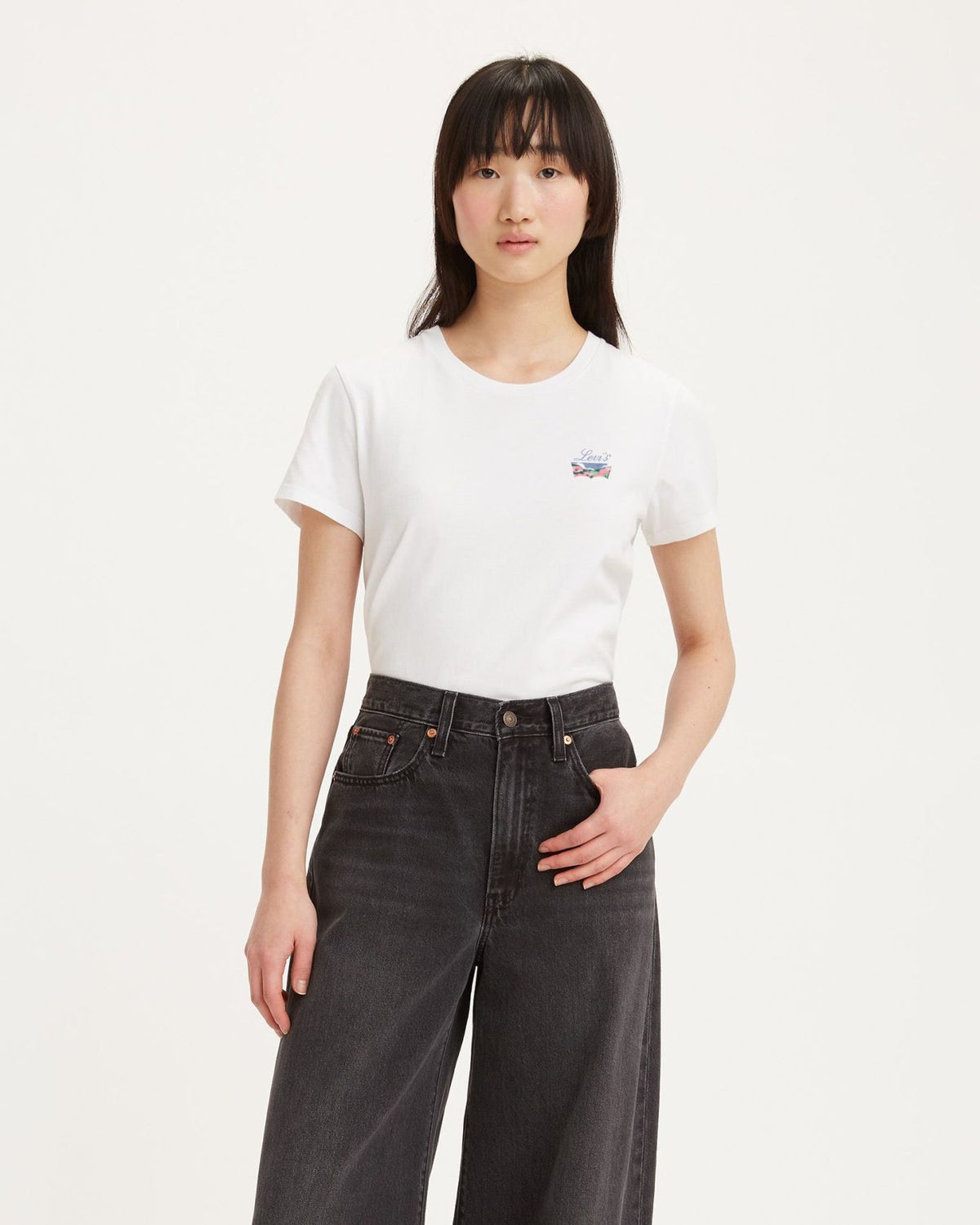 Levi's® Womens Perfect Tee - Mini BW Scenic Bright White | Levi's® T Shirts | JEANSTORE