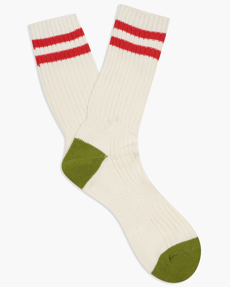 Anonymous Ism Recover 2 Line Recycled Crew Socks - Off White