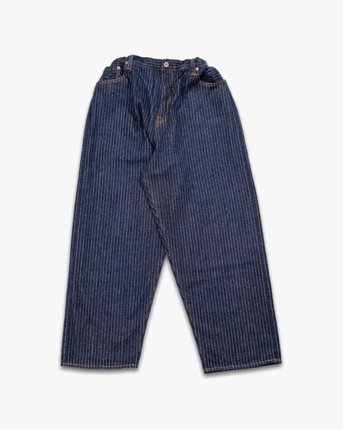 Graph Zero Easy 5-Pocket Selvedge Pants - Herringbone Stripe