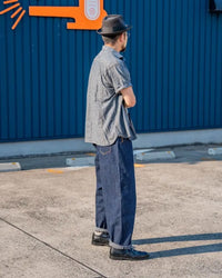 Graph Zero Easy 5-Pocket Selvedge Pants - Herringbone Stripe