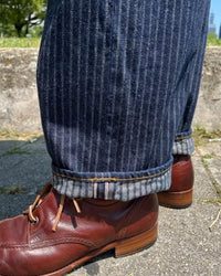 Graph Zero Easy 5-Pocket Selvedge Pants - Herringbone Stripe