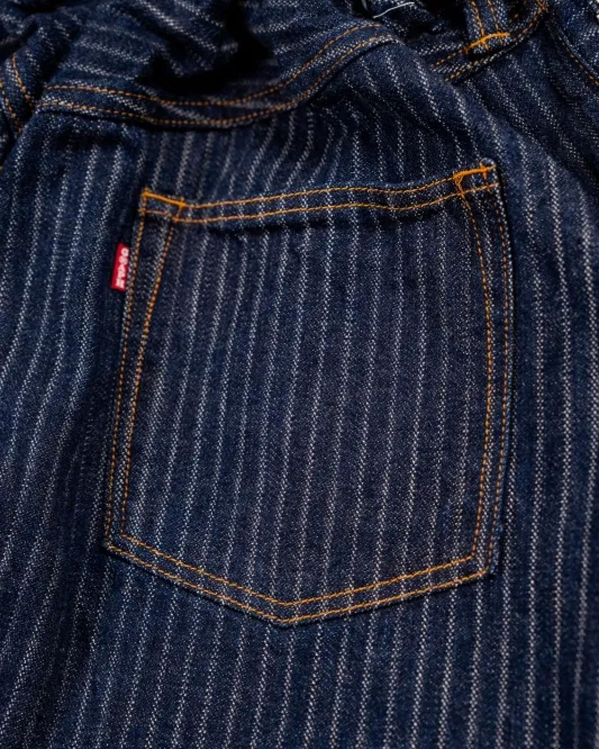 Graph Zero Easy 5-Pocket Selvedge Pants - Herringbone Stripe