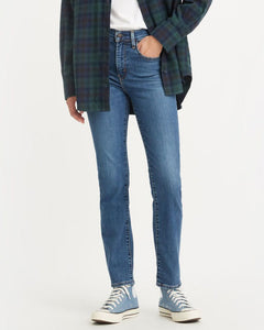 Levi's® Womens 724 High Rise Straight Leg Jeans - Blue Wave Mid
