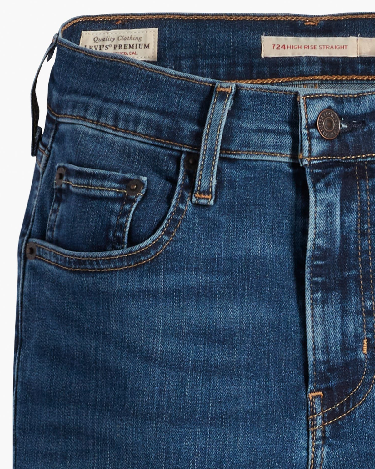 Levi's® Womens 724 High Rise Straight Leg Jeans - Blue Wave Dark | Levi's® Jeans | JEANSTORE