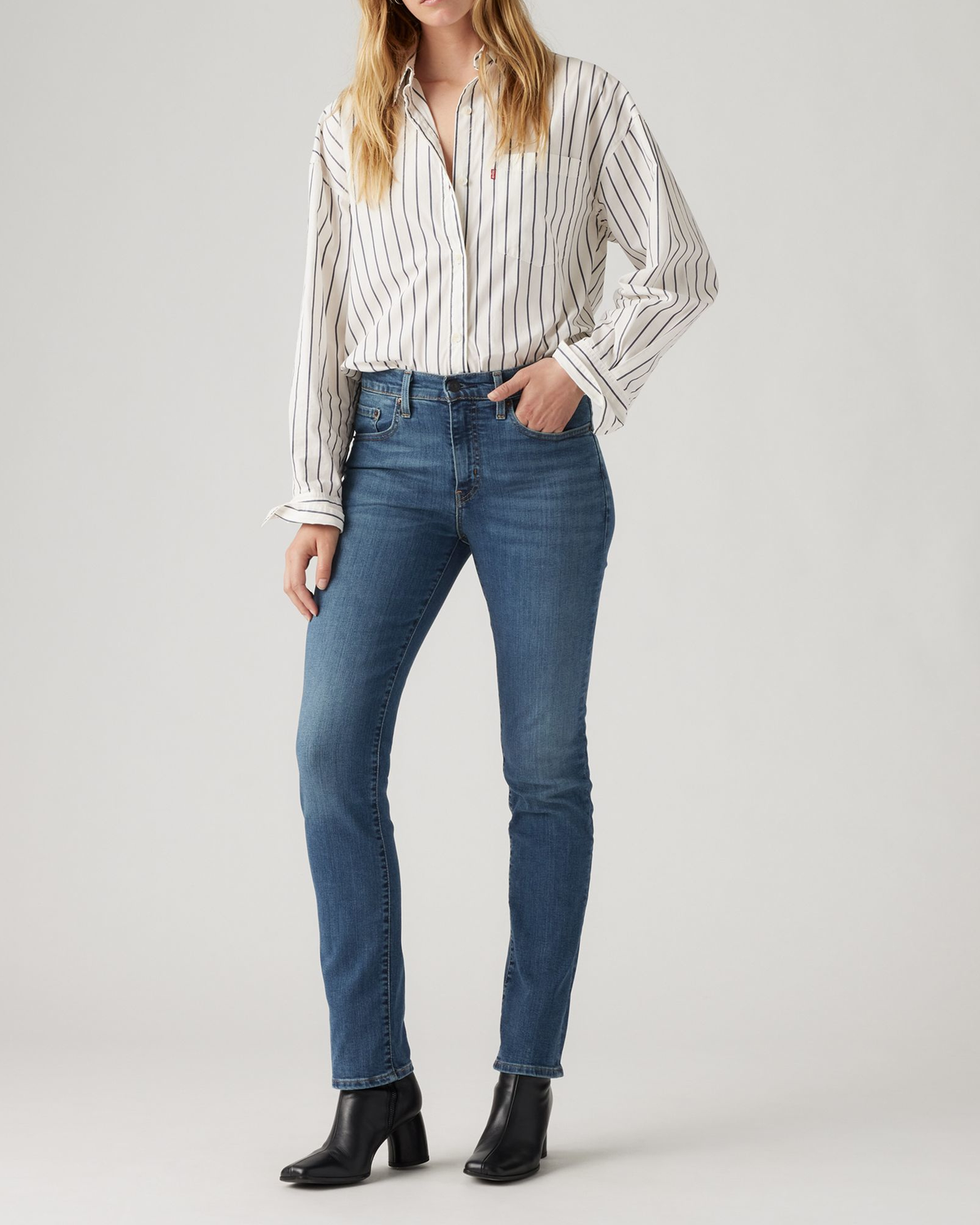 Levi's® Womens 724 High Rise Straight Leg Jeans - Blue Wave Dark | Levi's® Jeans | JEANSTORE