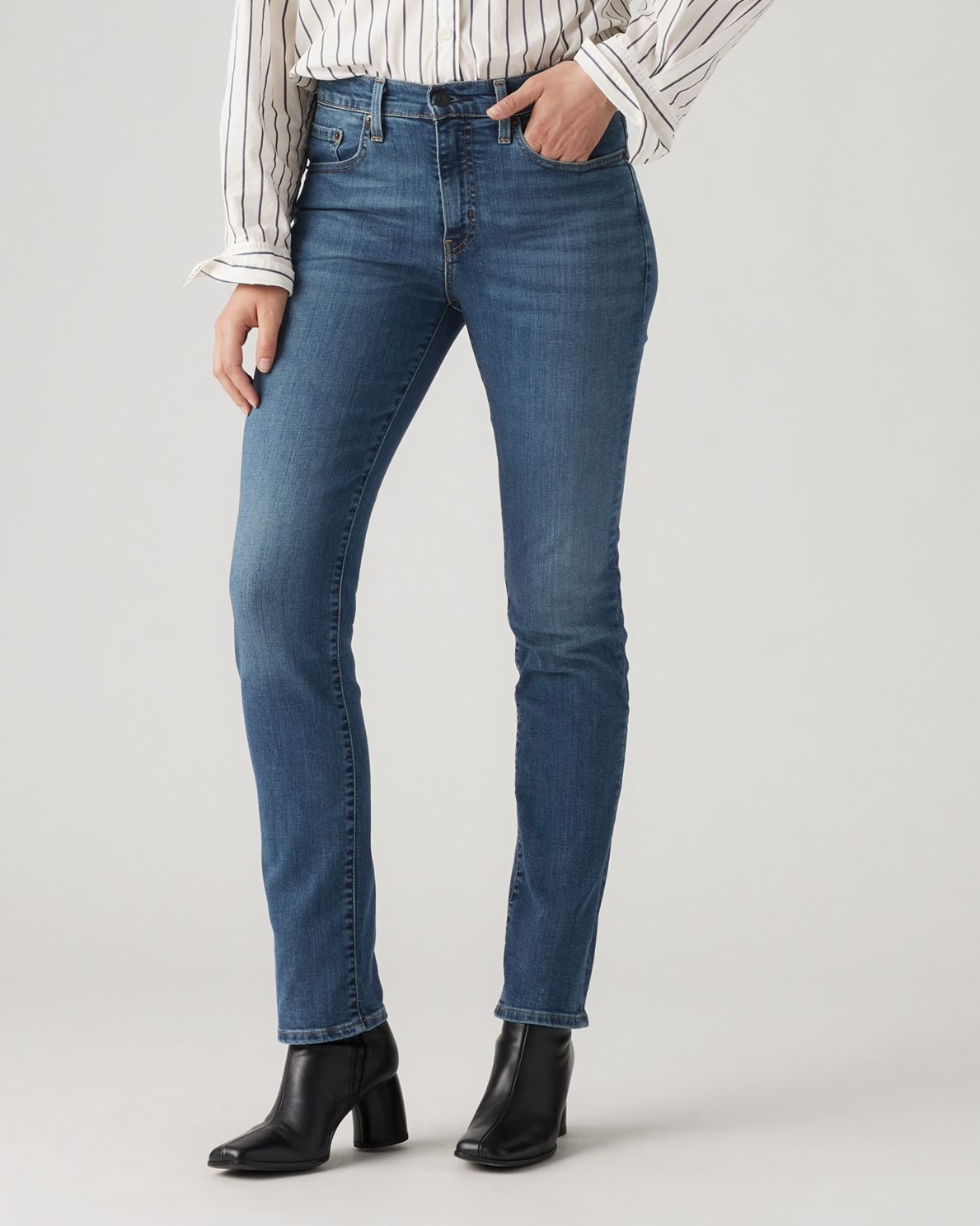 Levi's® Womens 724 High Rise Straight Leg Jeans - Blue Wave Dark | Levi's® Jeans | JEANSTORE