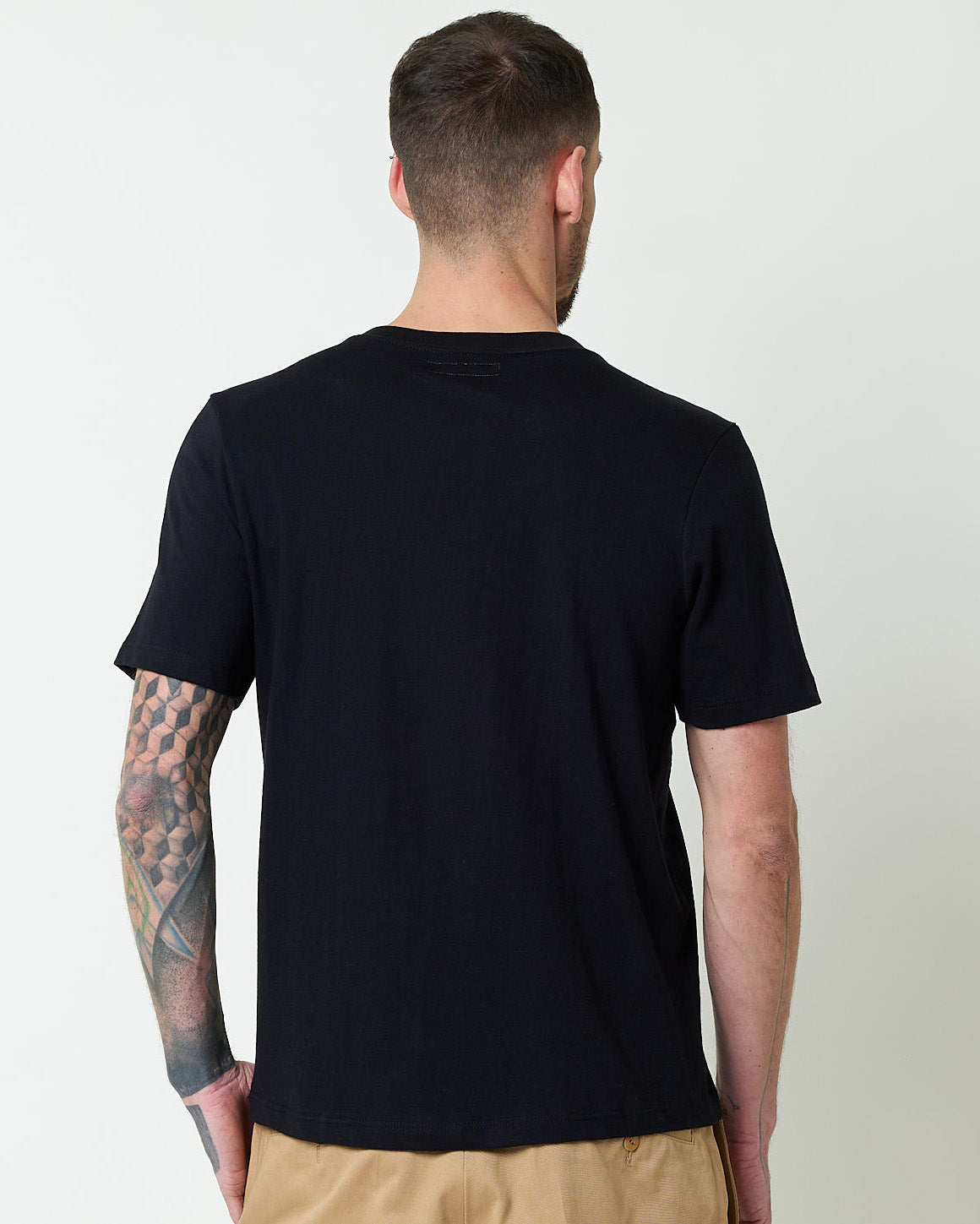 Merz b. Schwanen 4.6oz 1940s Loopwheeled Tee - Deep Black | Merz b. Schwanen T Shirts | JEANSTORE