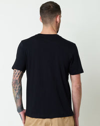 Merz b. Schwanen 4.6oz 1940s Loopwheeled Tee - Deep Black | Merz b. Schwanen T Shirts | JEANSTORE