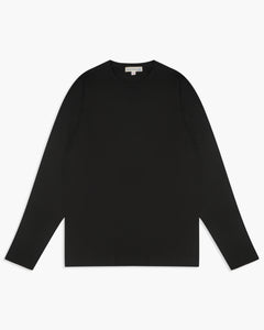 Merz b. Schwanen Good Originals 4.6oz 1950s L/S Loopwheeled Tee - Deep Black