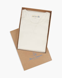 Merz b. Schwanen Good Originals 4.6oz 1950s L/S Loopwheeled Tee - White | Merz b. Schwanen T Shirts | JEANSTORE