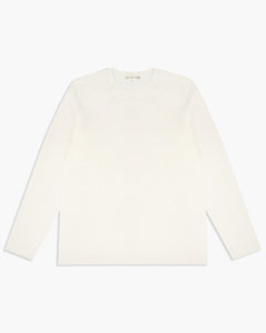 Merz b. Schwanen Good Originals 4.6oz 1950s L/S Loopwheeled Tee - White