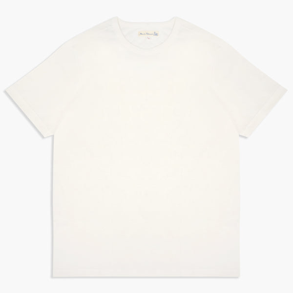 Merz b. Schwanen 4.6oz 1950s Loopwheeled Tee - White | Merz b. Schwanen T Shirts | JEANSTORE