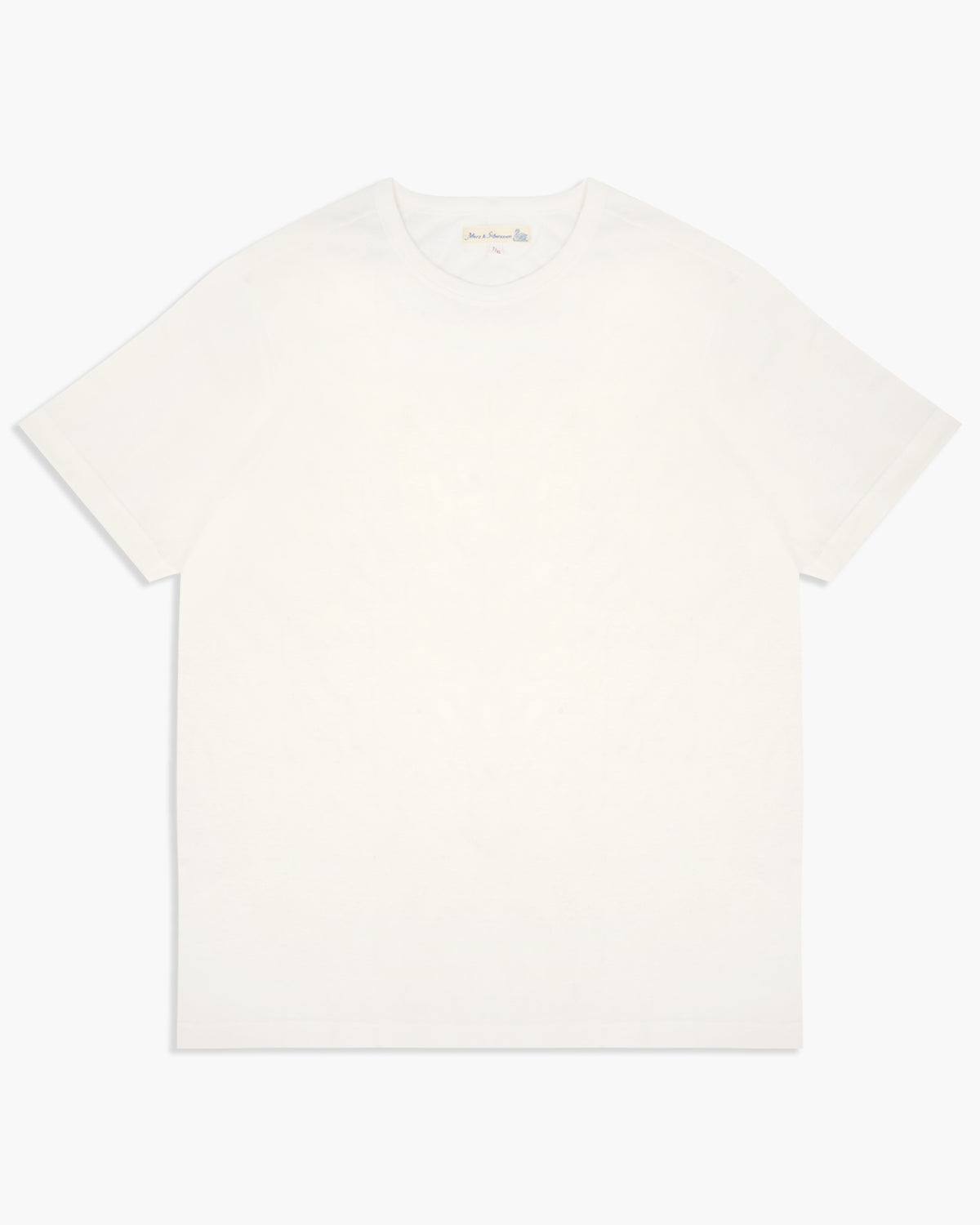 Merz b. Schwanen 4.6oz 1950s Loopwheeled Tee - White | Merz b. Schwanen T Shirts | JEANSTORE