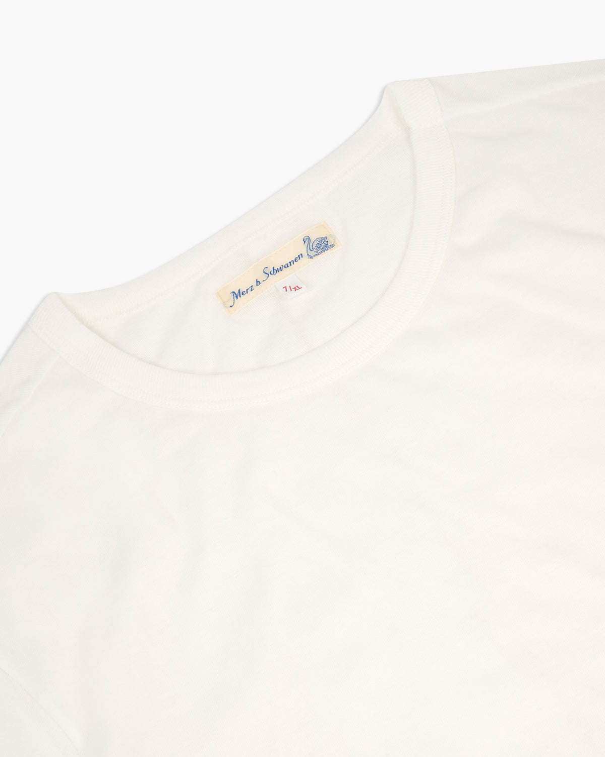 Merz b. Schwanen 4.6oz 1950s Loopwheeled Tee - White | Merz b. Schwanen T Shirts | JEANSTORE