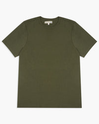 Merz b. Schwanen Good Originals 4.6oz 1950s Loopwheeled Tee - Army | Merz b. Schwanen T Shirts | JEANSTORE