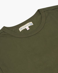 Merz b. Schwanen Good Originals 4.6oz 1950s Loopwheeled Tee - Army | Merz b. Schwanen T Shirts | JEANSTORE