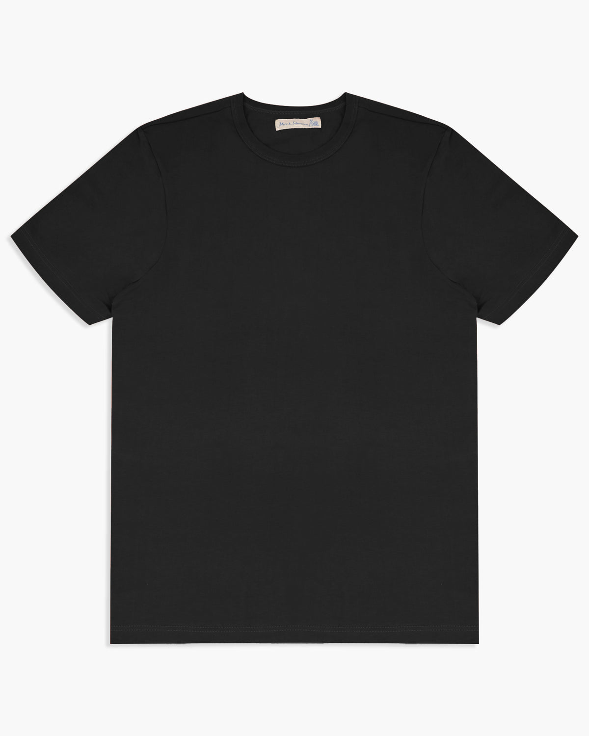 Merz b. Schwanen 4.6oz 1950s Loopwheeled Tee - Deep Black | Merz b. Schwanen T Shirts | JEANSTORE