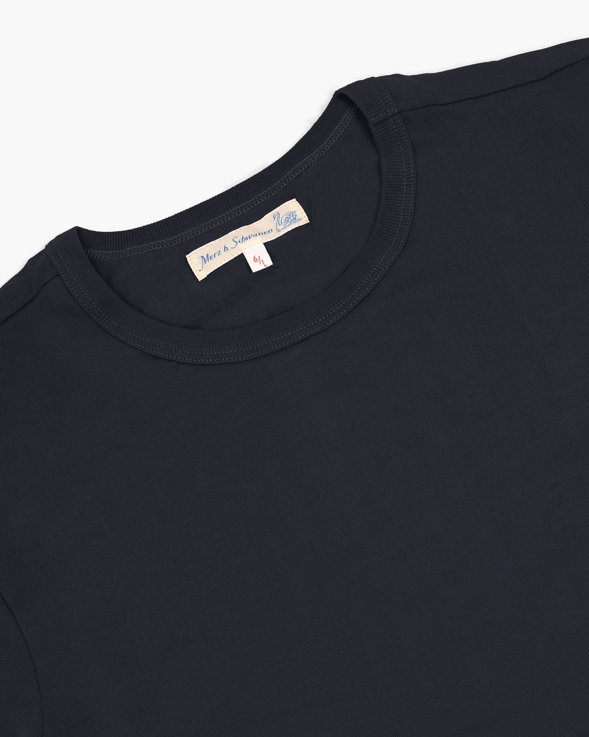 Merz b. Schwanen 4.6oz 1950s Loopwheeled Tee - Ink Blue | Merz b. Schwanen T Shirts | JEANSTORE