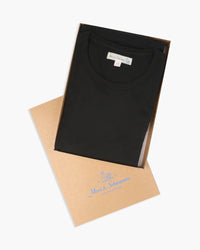 Merz b. Schwanen 4.6oz 1940s Loopwheeled Tee - Deep Black | Merz b. Schwanen T Shirts | JEANSTORE