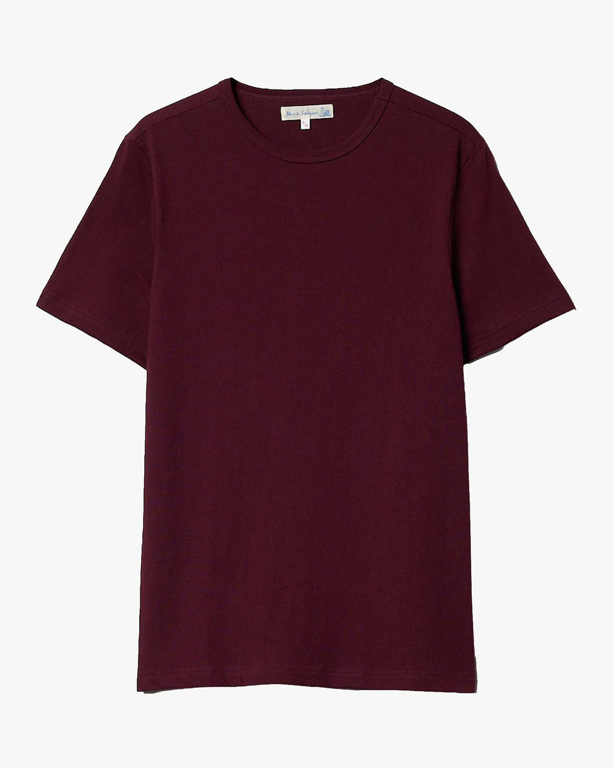 Merz b. Schwanen 4.6oz 1950s Loopwheeled Tee - Burgundy