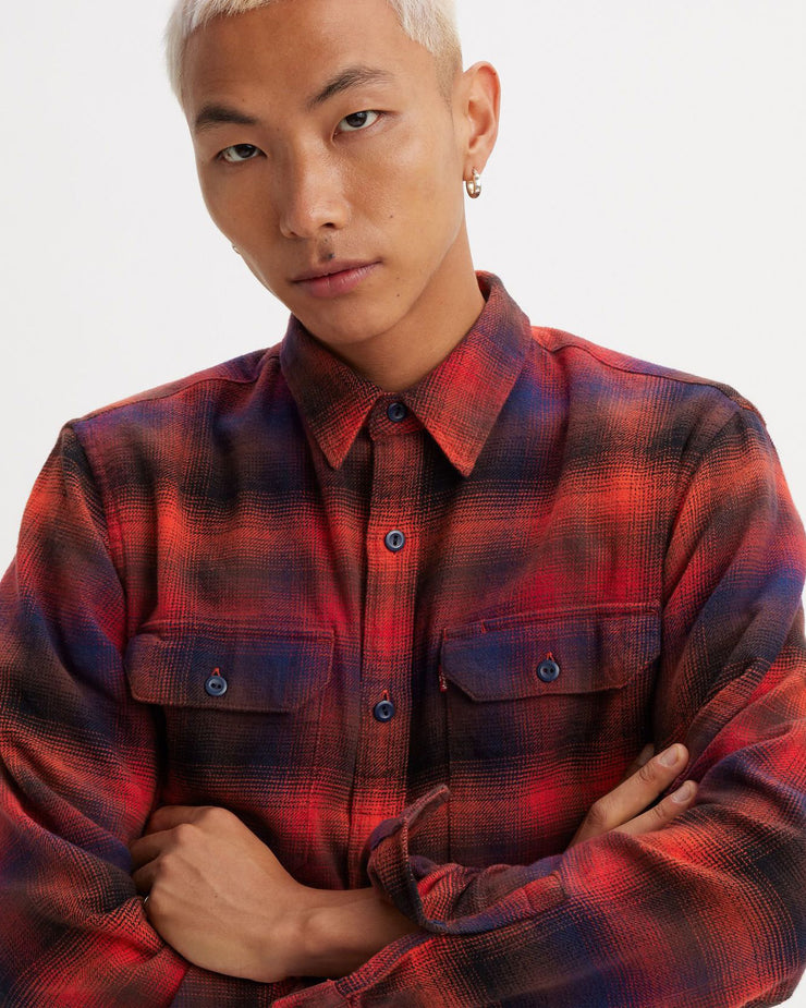 Levi's® Jackson Worker Shirt - Jonty Plaid Valiant Poppy