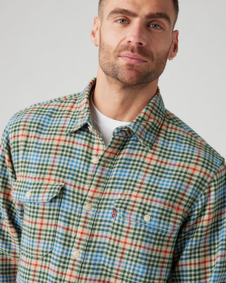 Levi's® Jackson Worker Shirt - Hudson Plaid / Mirage Grey Flannel