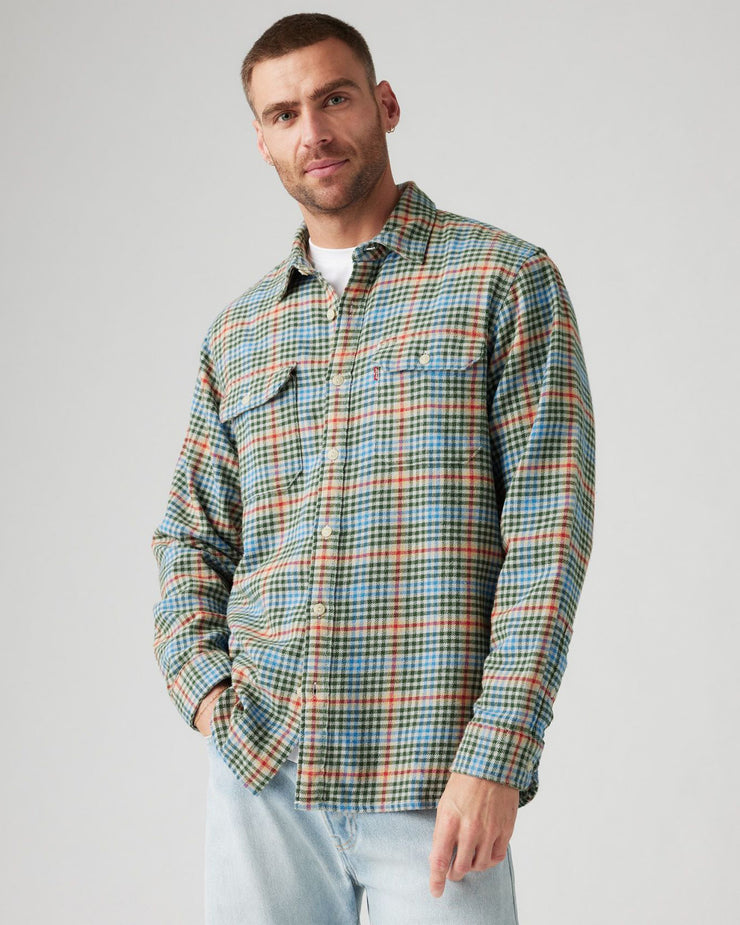 Levi's® Jackson Worker Shirt - Hudson Plaid / Mirage Grey Flannel