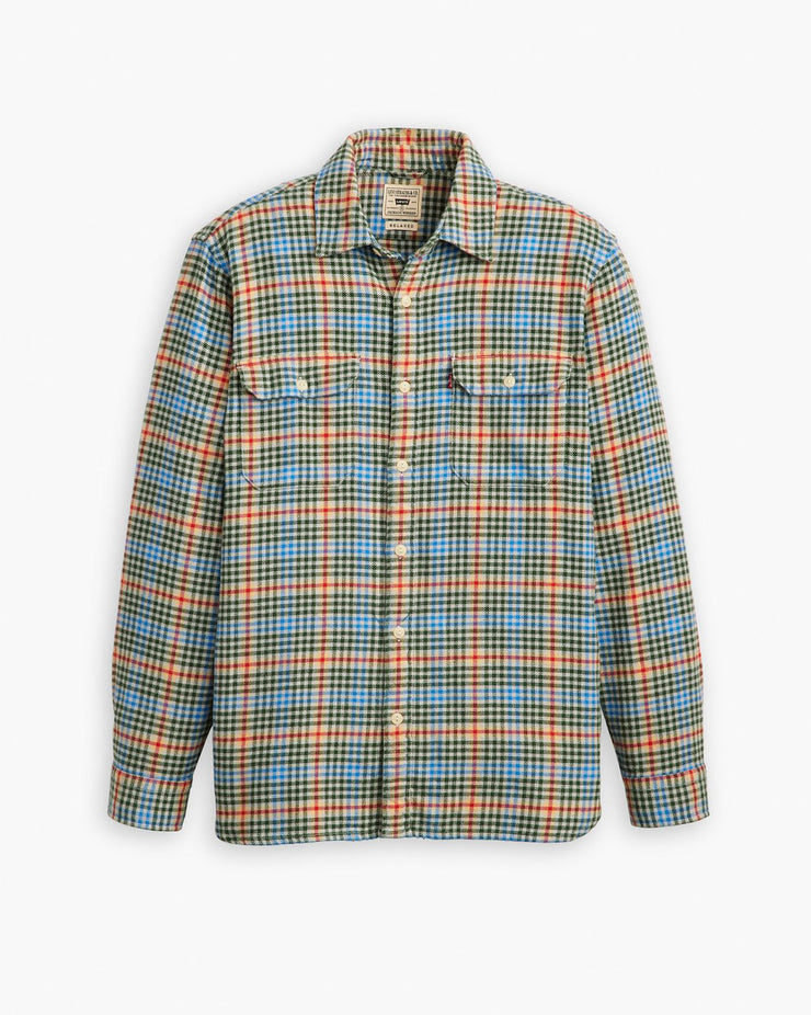 Levi's® Jackson Worker Shirt - Hudson Plaid / Mirage Grey Flannel