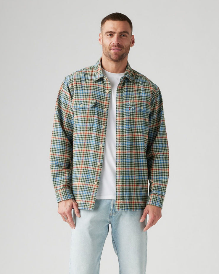 Levi's® Jackson Worker Shirt - Hudson Plaid / Mirage Grey Flannel