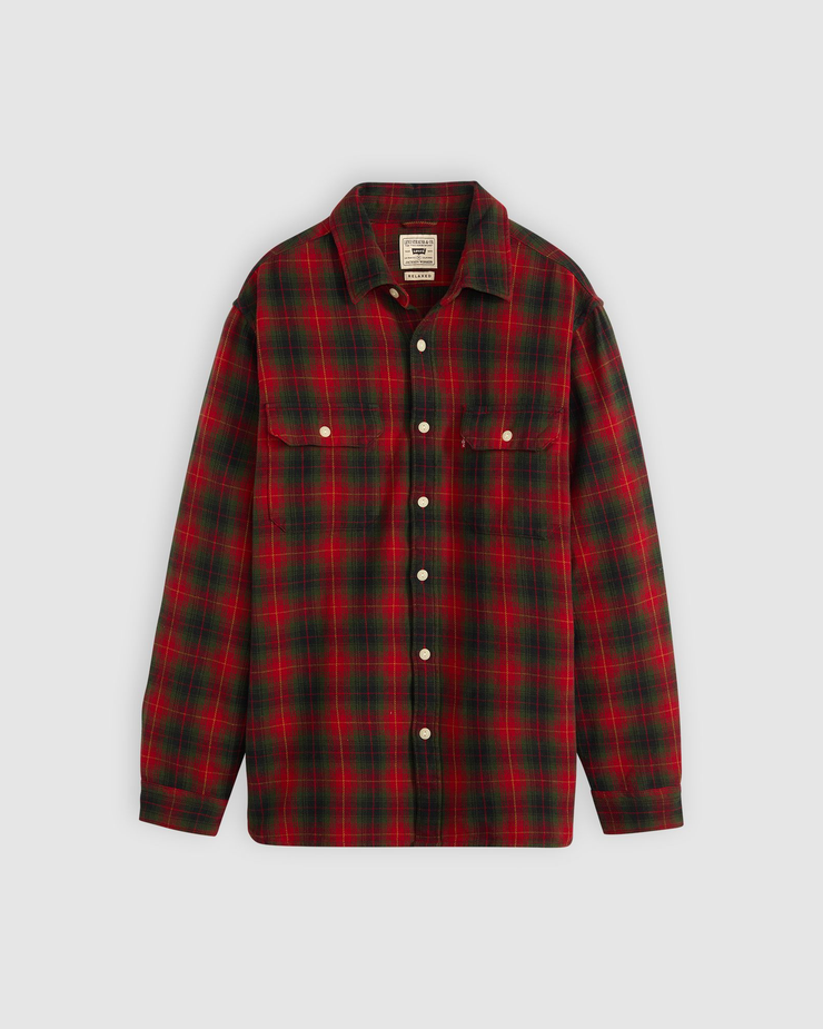 Levi's® Jackson Worker Shirt - Calvin Plaid Rythmic Red