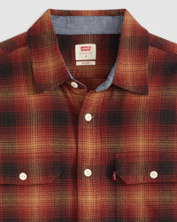 Levi's® Classic Worker Shirt - Scottie Plaid Tobacco Brown Flannel