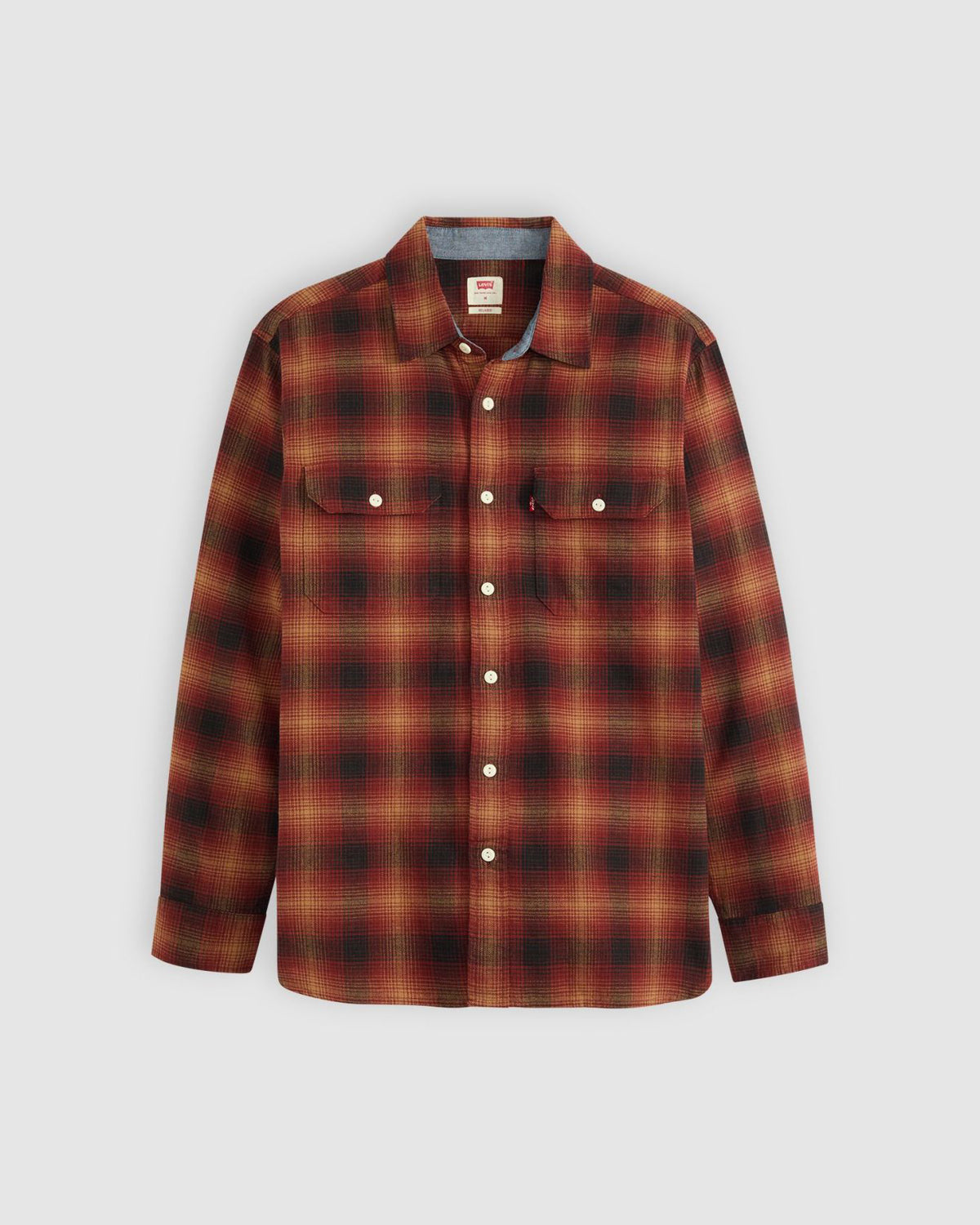 Levi's® Classic Worker Shirt - Scottie Plaid Tobacco Brown Flannel
