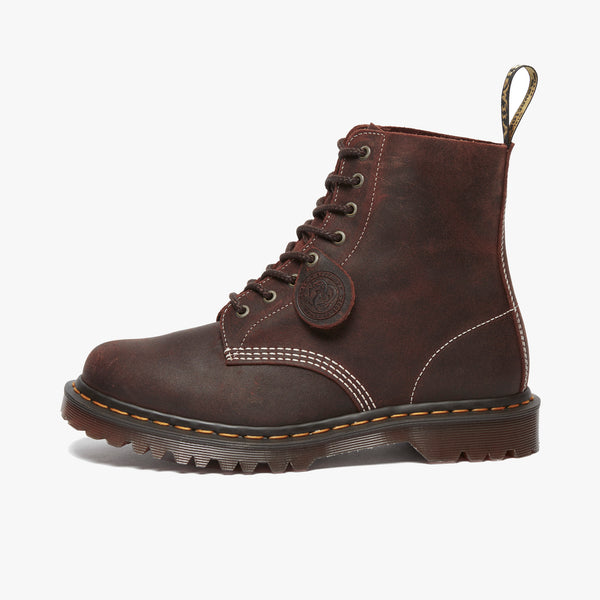Dr Martens Made In England 1460 Pascal Boots - Rustic Brown Wax Commander | Dr Martens Boots | JEANSTORE