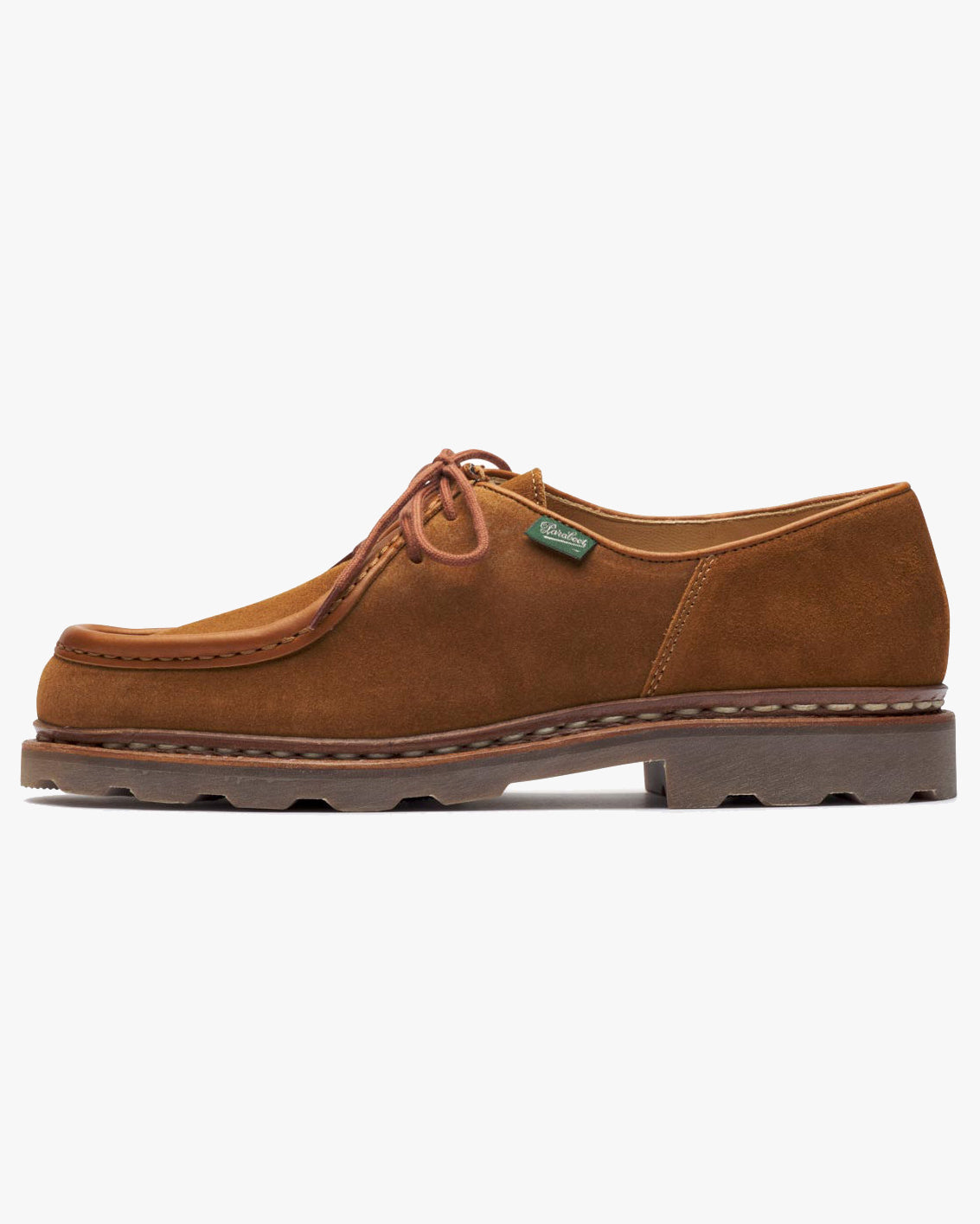 Paraboot Michael Piped Seam Derby Shoe - Velours Whisky / Marche Noix | Paraboot Shoes | JEANSTORE