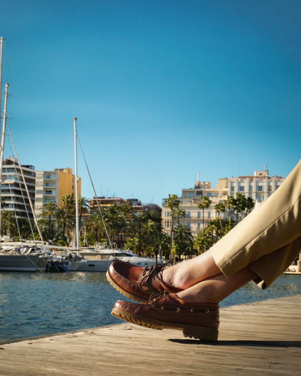 Loake Lifestyle 523 Deck Shoe - Brown Waxy Leather