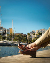 Loake Lifestyle 523 Deck Shoe - Brown Waxy Leather