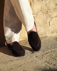Loake Lifestyle Belgrave Apron Loafer - Dark Brown Suede
